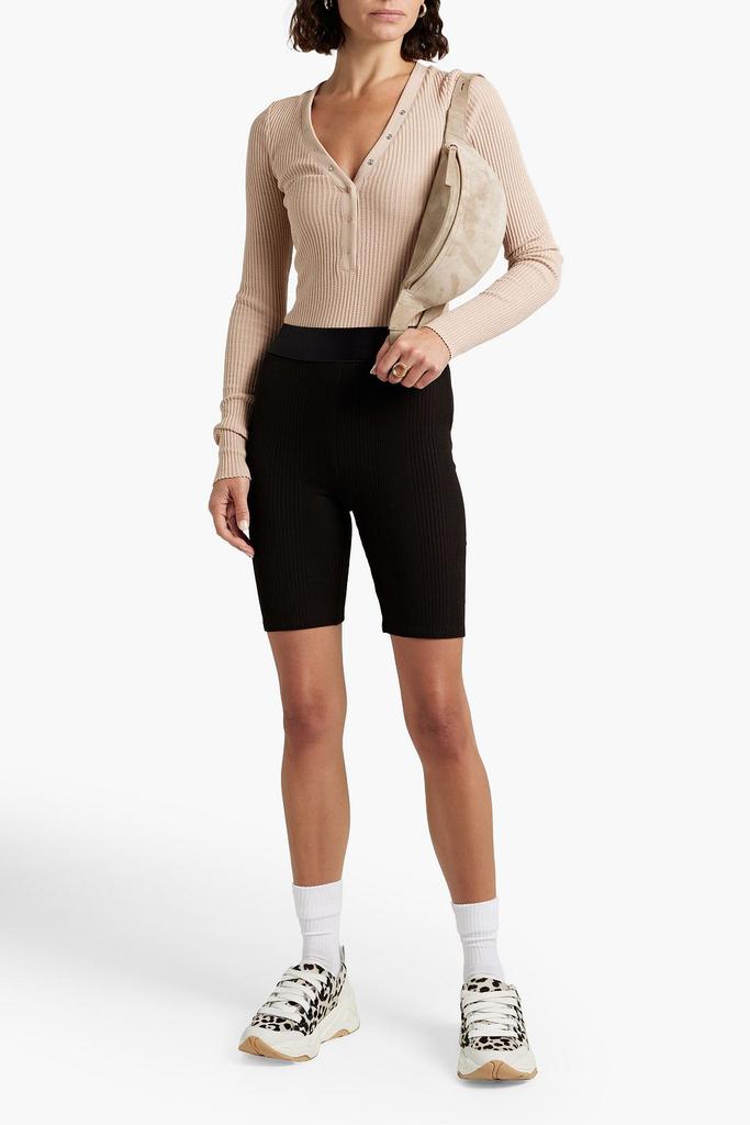 The Range Waffle-knit cotton-blend bodysuit