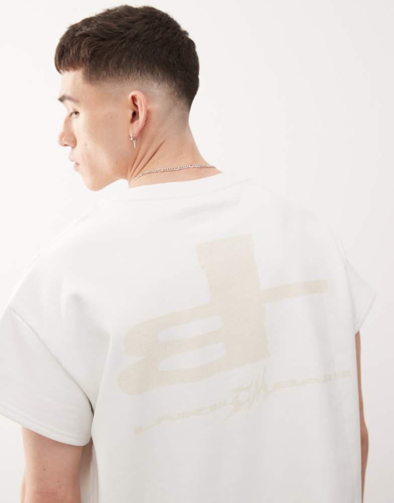 Cheap Monday Cheap Monday x Landon Barker boxy t-shirt with back print in white