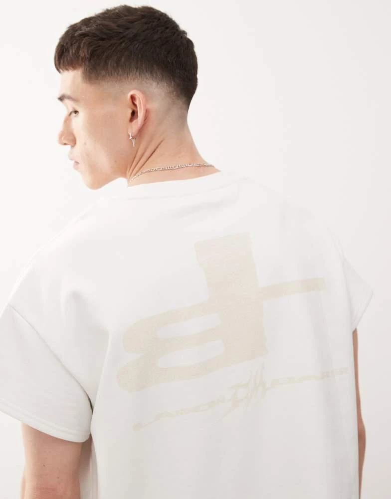 Cheap Monday Cheap Monday x Landon Barker boxy t-shirt with back print in white 1