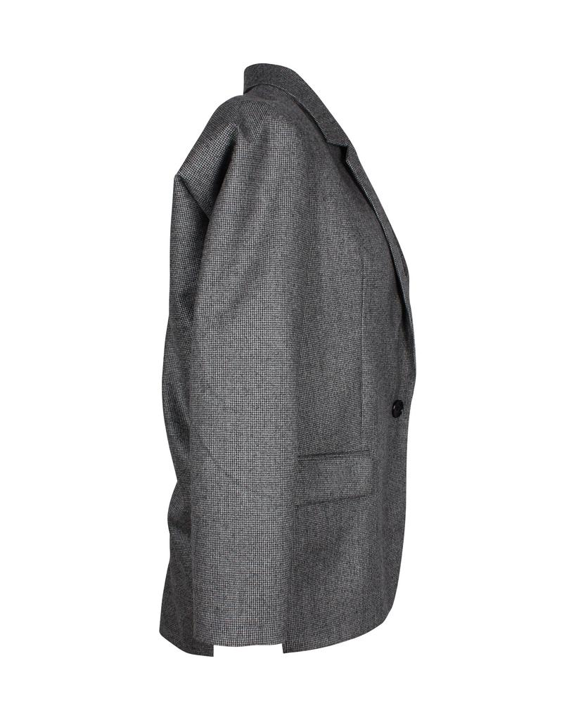 Isabel Marant Oversized Blazer Jacket in Grey Virgin Wool
