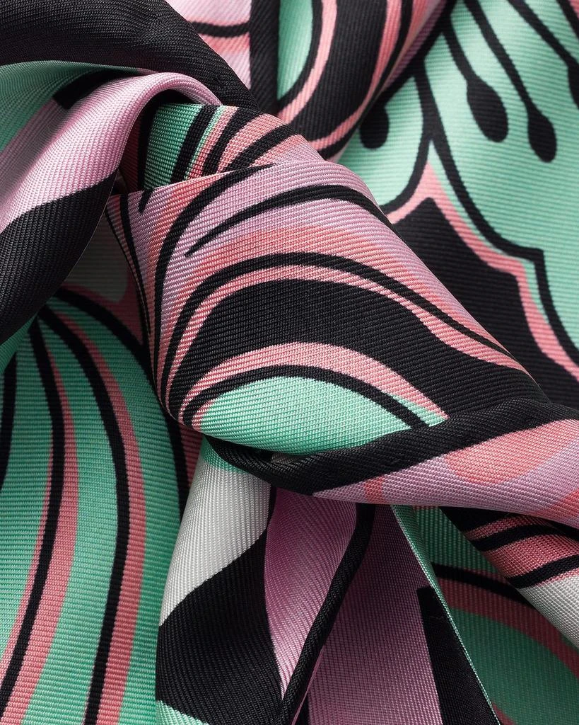 Prada Tulip and Octagon Printed Silk Twill Top 2