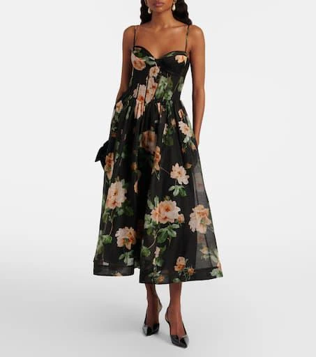 Zimmermann Luna linen and silk organza bustier dress 2