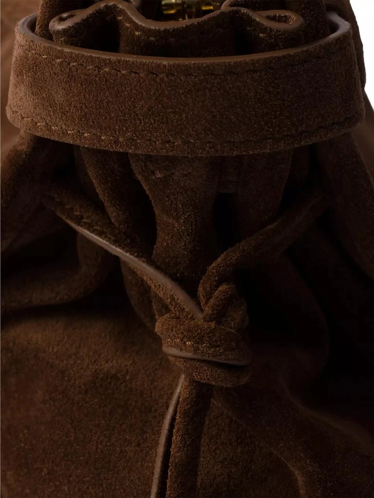 Prada Large Suede Top Handbag 5