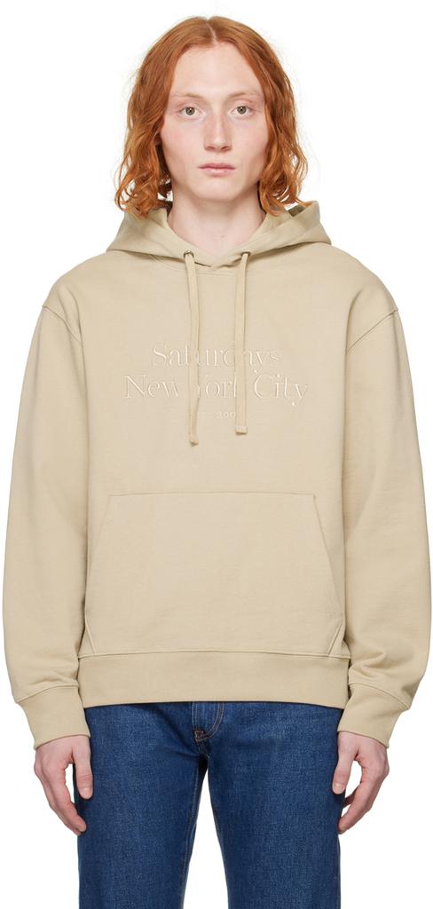 Saturdays NYC Beige Ditch Miller Hoodie