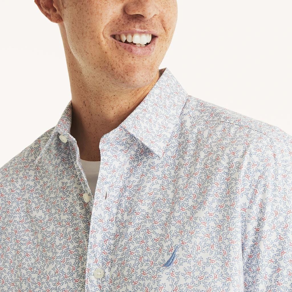 Nautica Mens Wrinkle-Resistant Printed Wear To Work Shirt 2