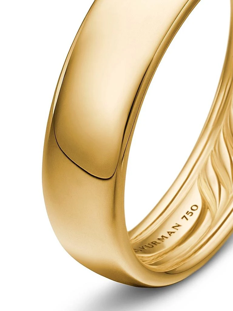 David Yurman DY Classic Band Ring in 18K Yellow Gold, 6mm 6