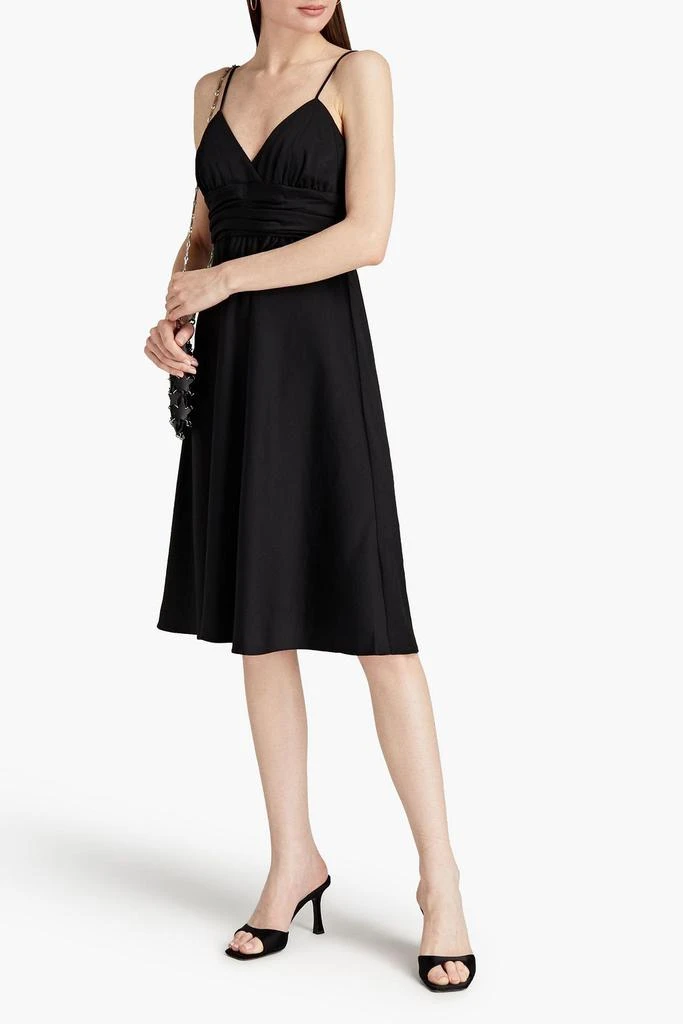 BA&SH Dixie gathered satin-crepe dress 2