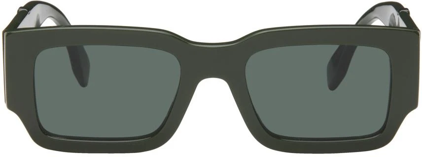 Fendi Green 'Fendi' Diagonal Sunglasses 1