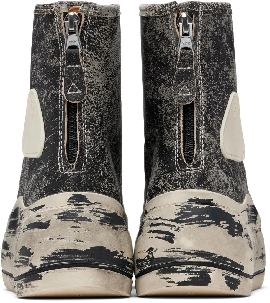 R13 Gray 
Black Distressed Tall Kurt Sneakers 2