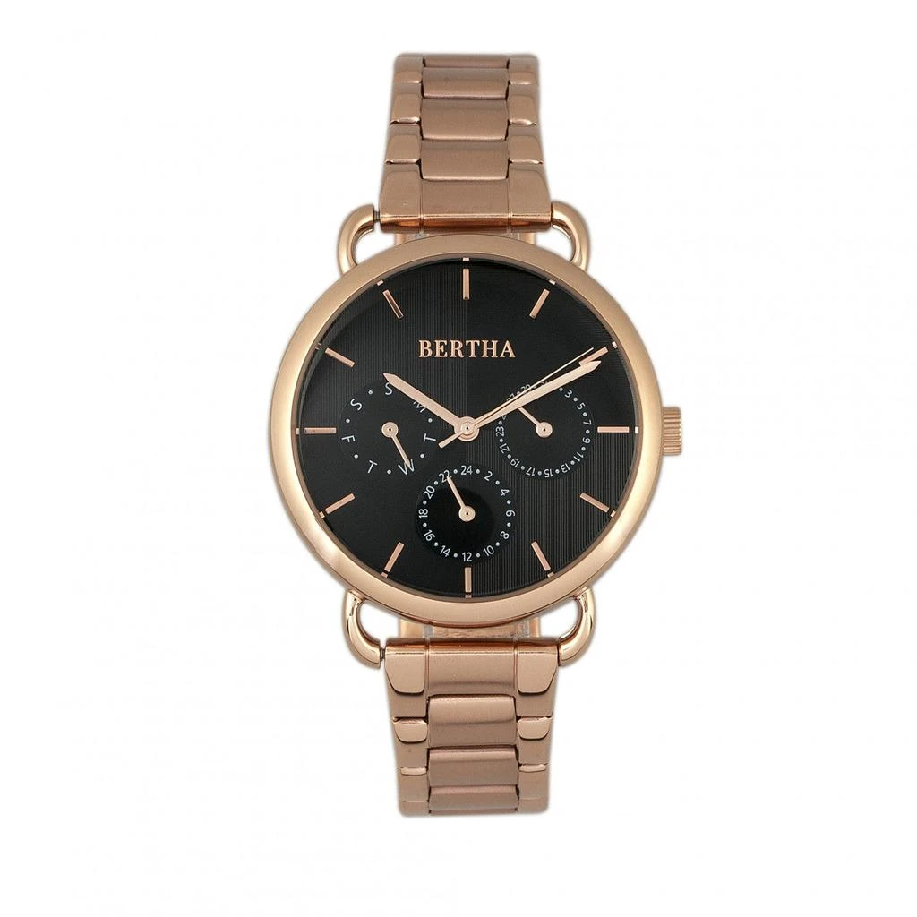 BERTHA Gwen Leather-Band Watch with Day & Date 9