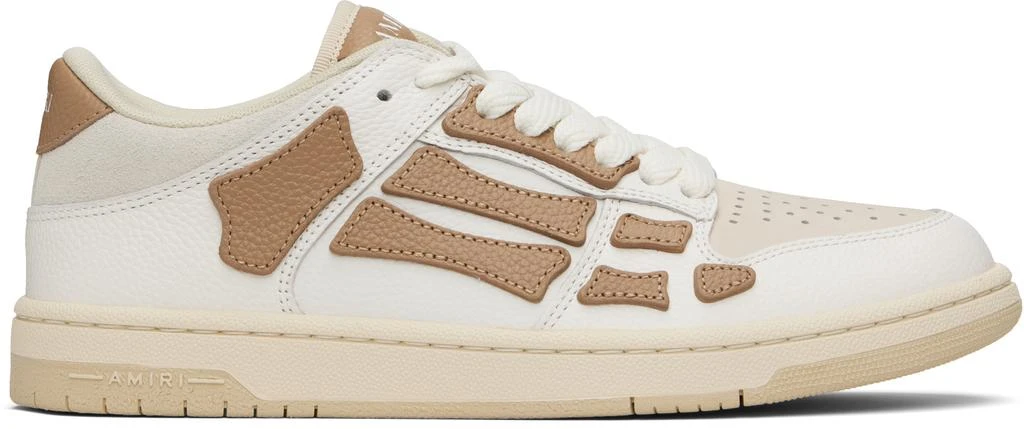 AMIRI White & Tan Skel Top Low Sneakers 1
