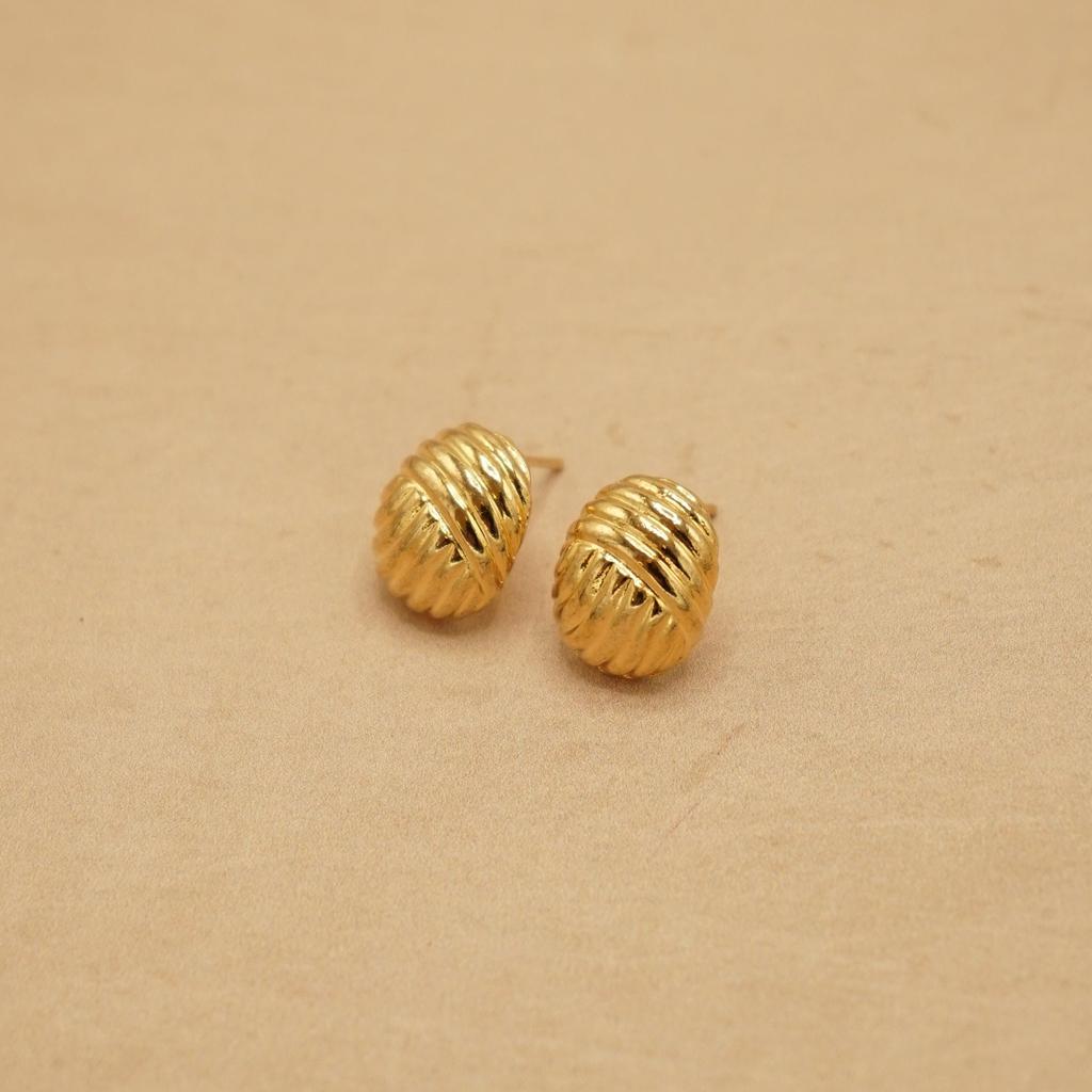 Orelia Vintage Vintage Textured Shell Stud Earrings