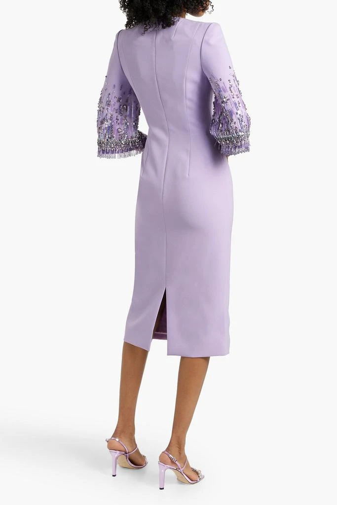 Jenny Packham Bergman embellished crepe midi dress 3