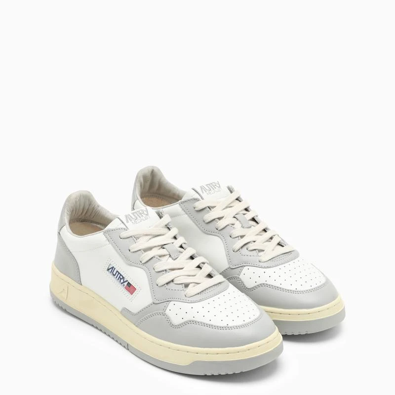 AUTRY Medalist white/grey leather trainer 3