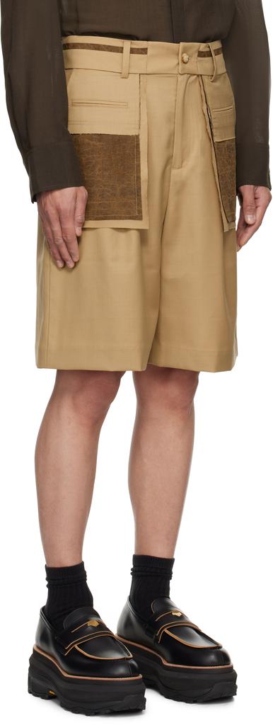 Feng Chen Wang Tan Deconstructed Patchwork Shorts