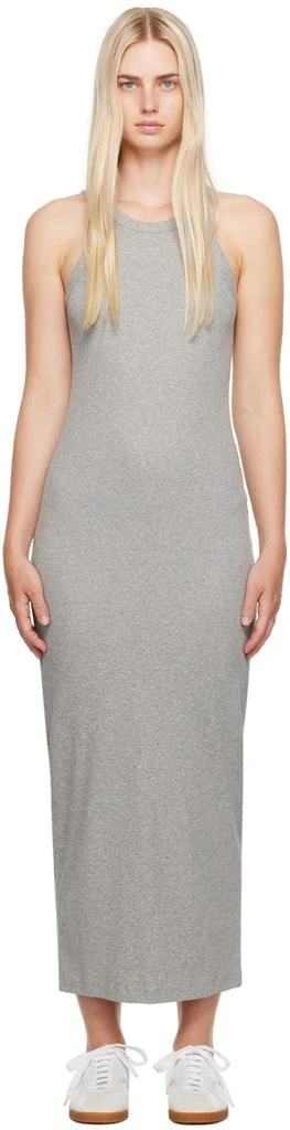 Totême Gray Curved Maxi Dress 1