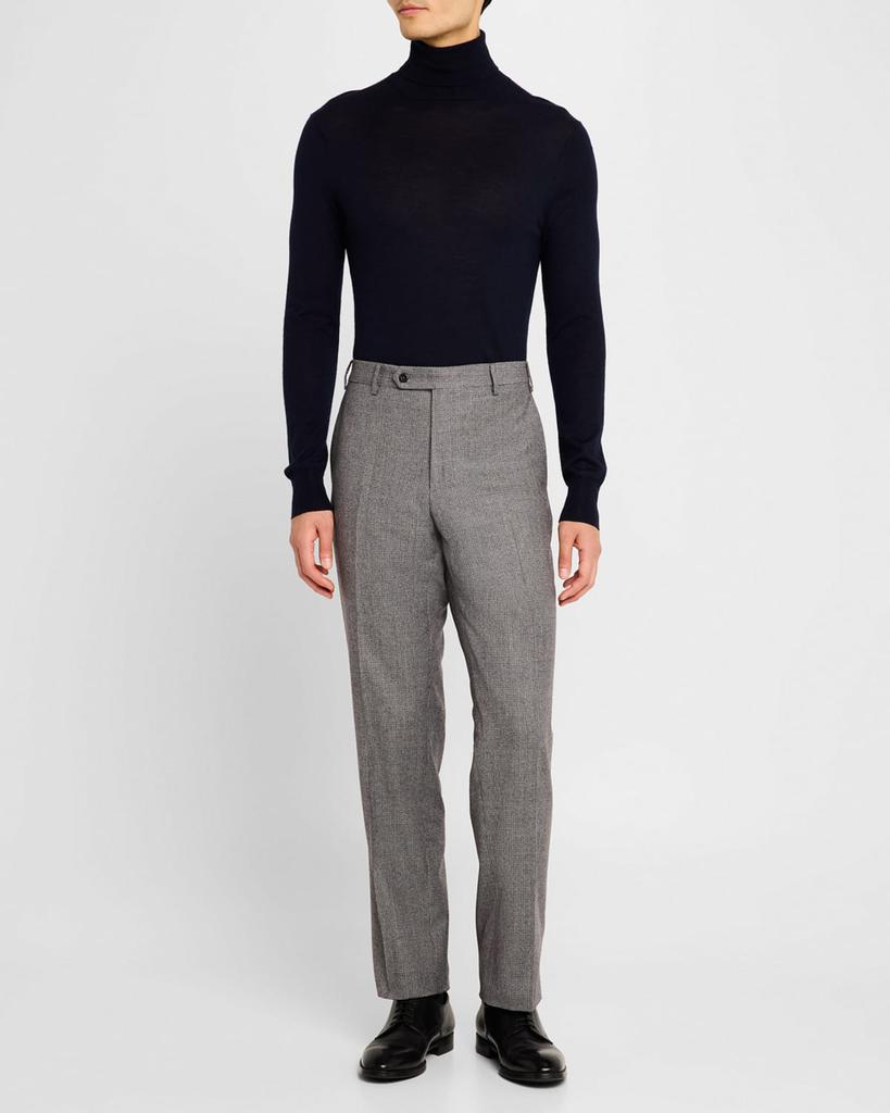Zanella Men's Devon Mini-Check Wool Trousers