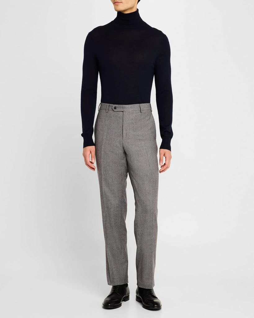 Zanella Men's Devon Mini-Check Wool Trousers 2