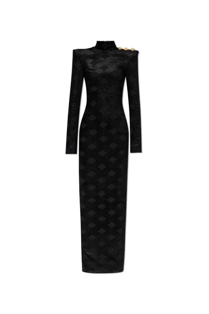 chinese dress ladies Self-Portrait - Black Sequin Boucle Satin Maxi Dress