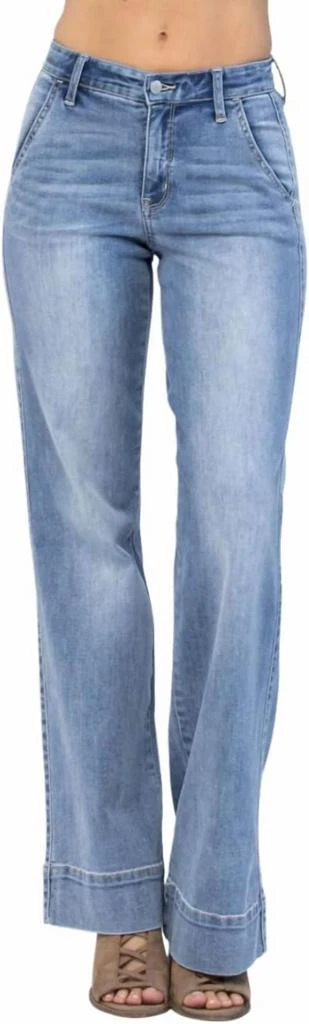 Judy Blue Judy Blue - Mid Rise Wide Leg Jeans 1