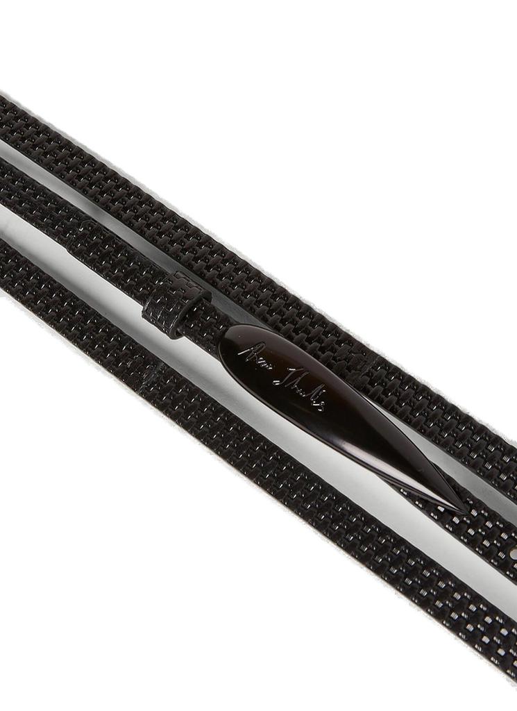 Shop Acne Studios Logo Engraved Woven Belt on Sale at
