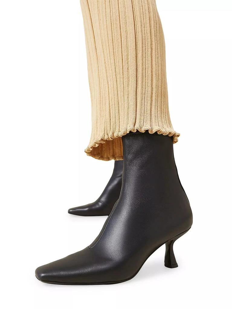 Loeffler Randall Thandy Curved Heel Leather Booties 5