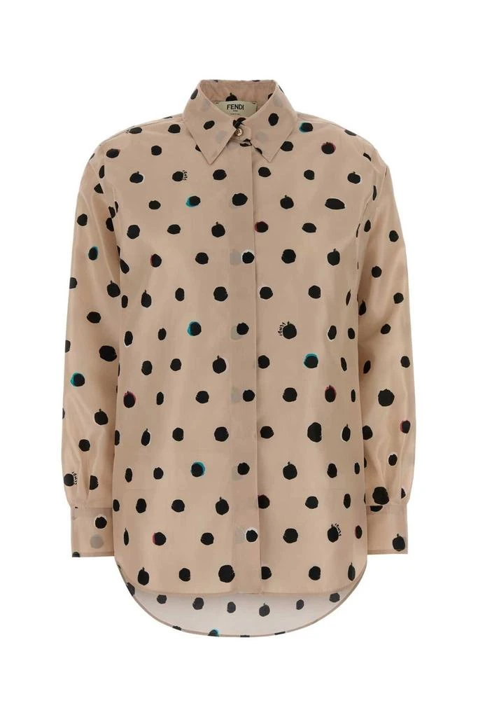 Fendi Fendi Falena Dots Printed Long Sleeved Shirt 1