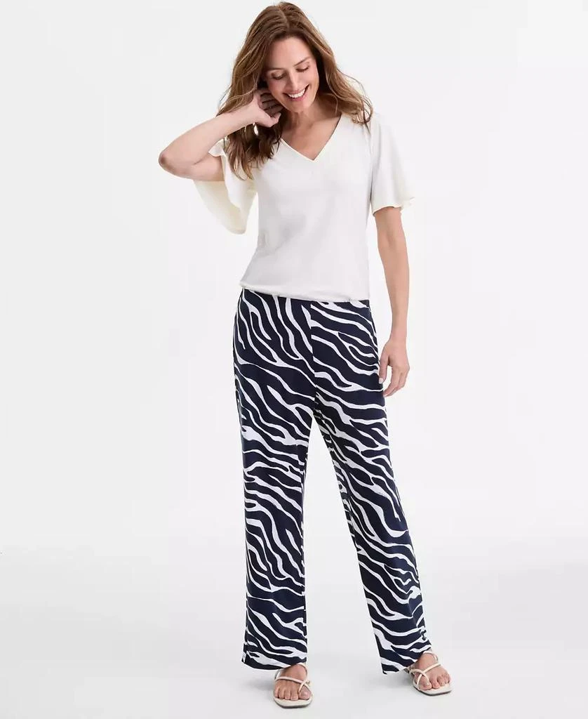 JM Collection Women's Print High-Rise Pull-On Knit Pants, Exclusively at Macy's 1
