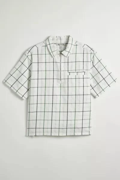 Urban Outfitters UO Shimmer Half Zip Popover Shirt 2