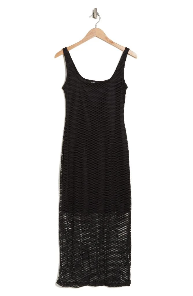mesh and satin dress Asha Floral Mesh And Satin Maxi Dress - Black