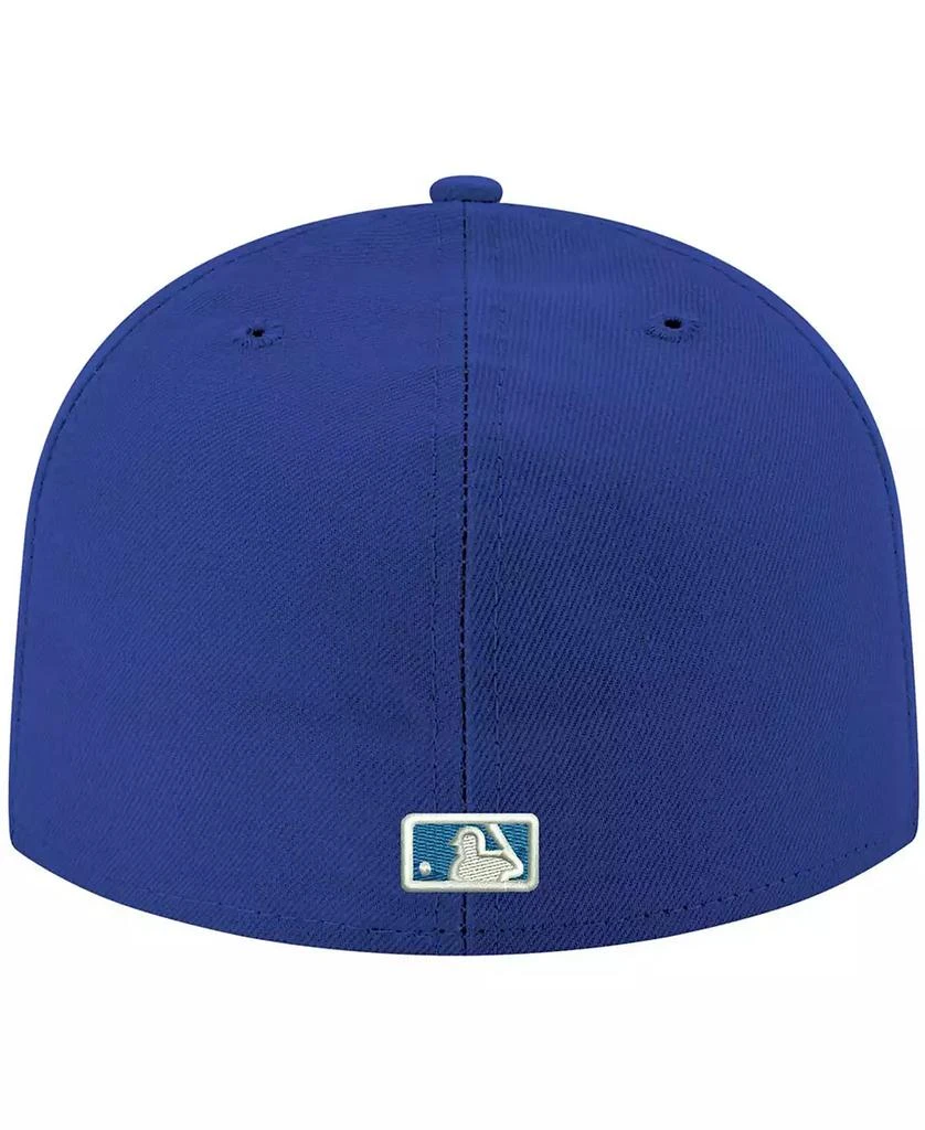 New Era Men's Royal Cincinnati Reds Logo White 59FIFTY Fitted Hat 4