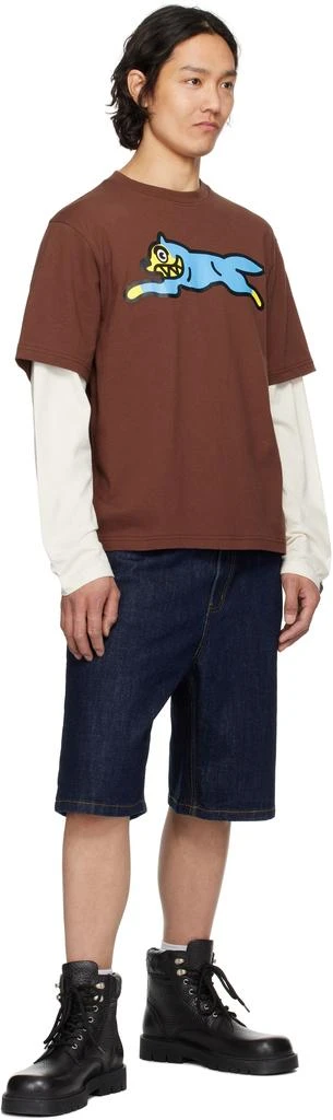 Icecream Brown Running Dog Layered LS T-shirt 4