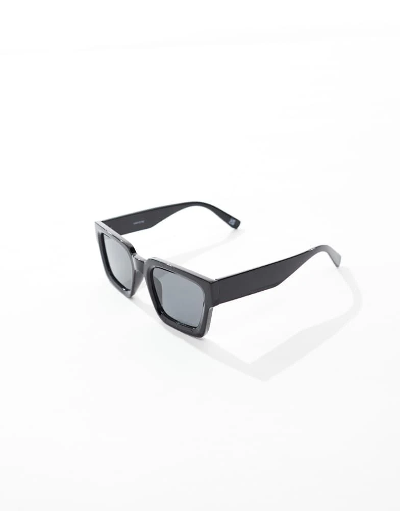 ASOS ASOS DESIGN square sunglasses with black bevel frame 2