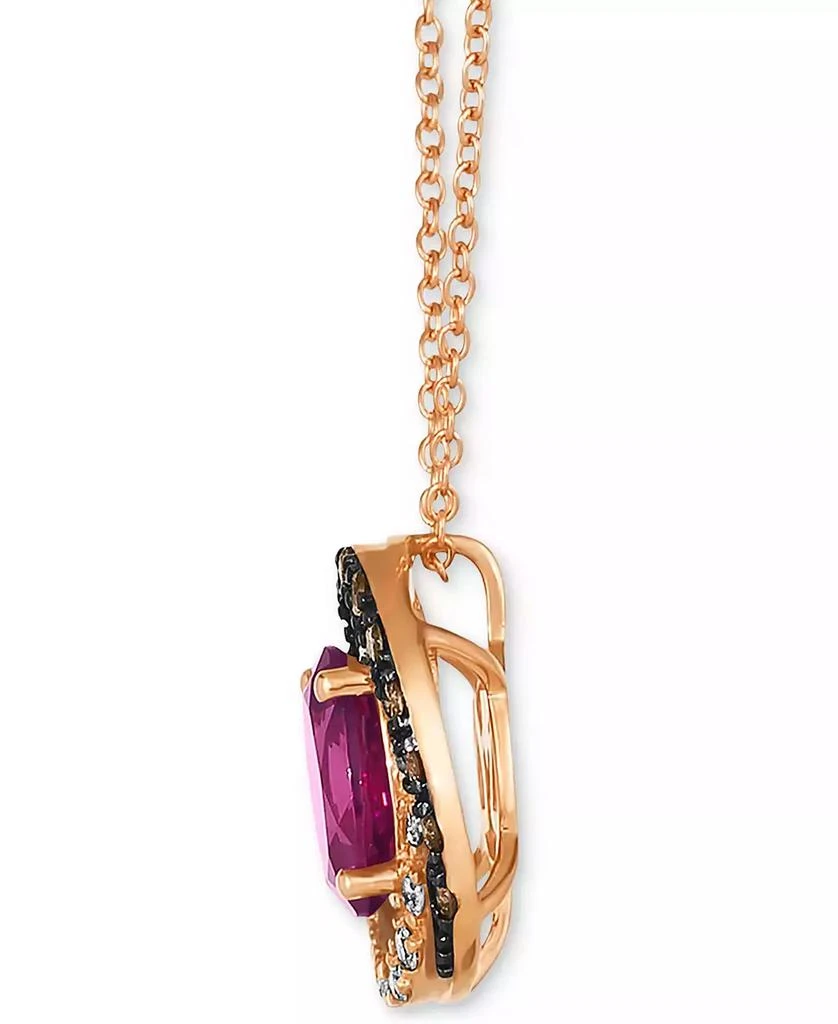 Le Vian Raspberry Rhodolite (1-3/8 ct. t.w.) 
Diamond (1/3 ct. t.w.) Adjustable 20" Pendant Necklace in 14k Rose Gold 2
