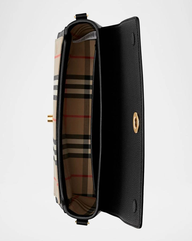 Burberry Note Medium Leather & Vintage Check Crossbody Bag 4
