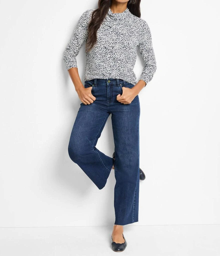 NIC+ZOE Nic + Zoe - Animal Instinct Drape Neck Top 1
