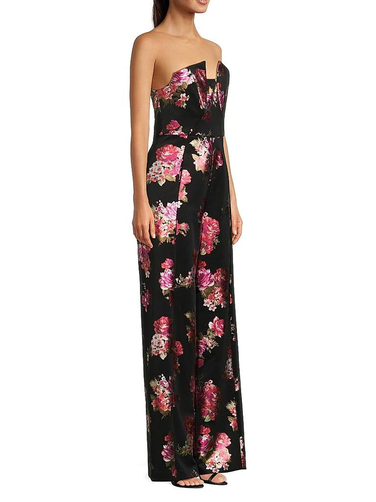 Black Halo Lena Floral Strapless Jumpsuit 4