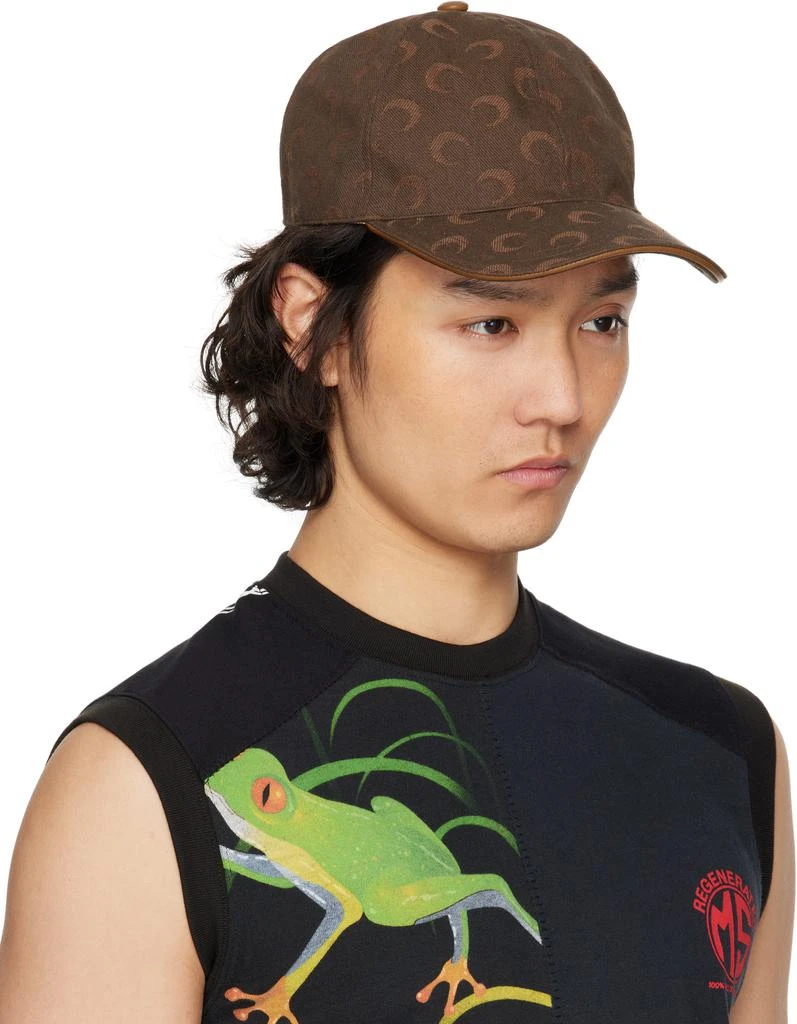 MARINE SERRE Brown Moon Jacquard Twill Baseball Cap 2