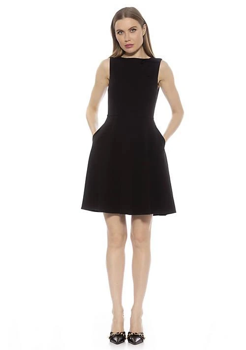 ALEXIA ADMOR Admor Ida Crewneck Fit And Flare Dress 1
