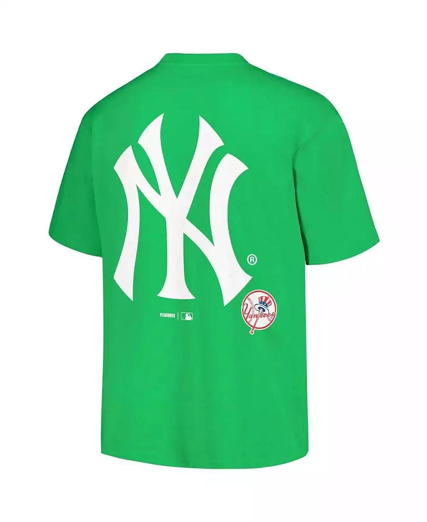 PLEASURES Men's Green New York Yankees Ballpark T-shirt 2