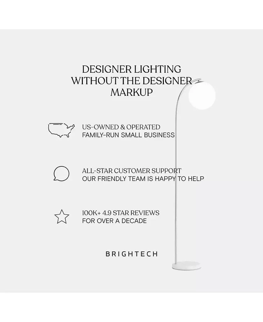 Brightech Bruce 16" LED Table Lamp with Green Glass Shade 3