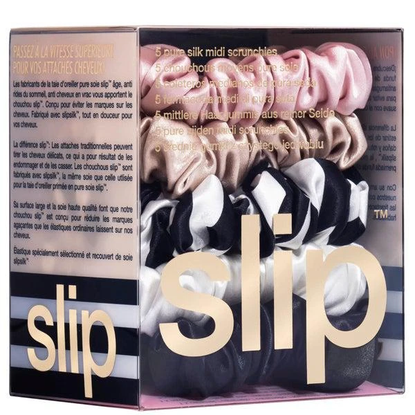Slip Slip Silk Midi Scrunchies - Multi (Pack of 5) 3