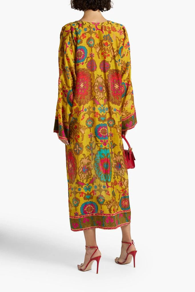 VALENTINO GARAVANI Printed cotton and silk-blend voile midi dress 3