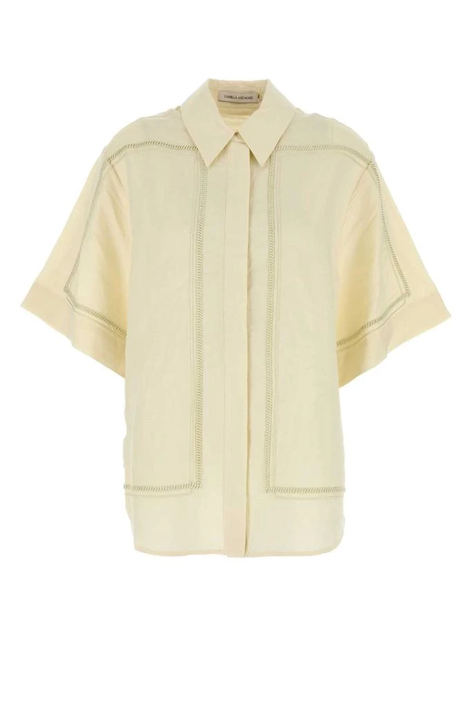 CAMILLA AND MARC Cream Linen Blend Fortuna Shirt 1