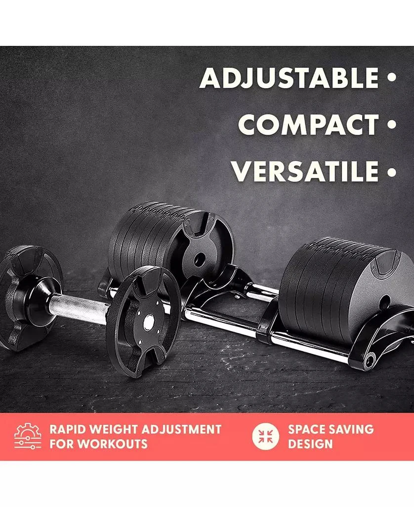 SQUATZ Adjustable Dumbbell, 9-in-1 Weight Options Fitness Equipment with Anti-Slip Metal Handle 6