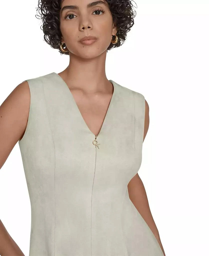 green emerald velvet dress Calvin Klein Women's Sleeveless Seamed Fit-and-Flare Dress, Ultramarine, 10  at Amazon Women's Clothing store