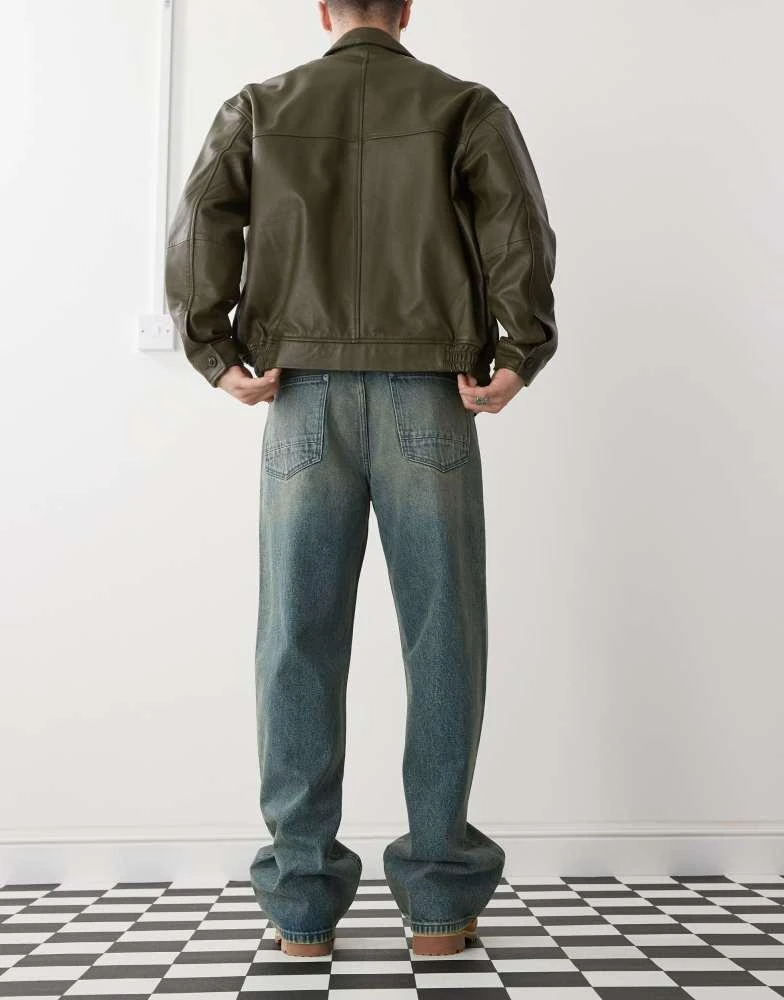 PacSun Pacsun patch pocket utility jeans in dark indigo 3