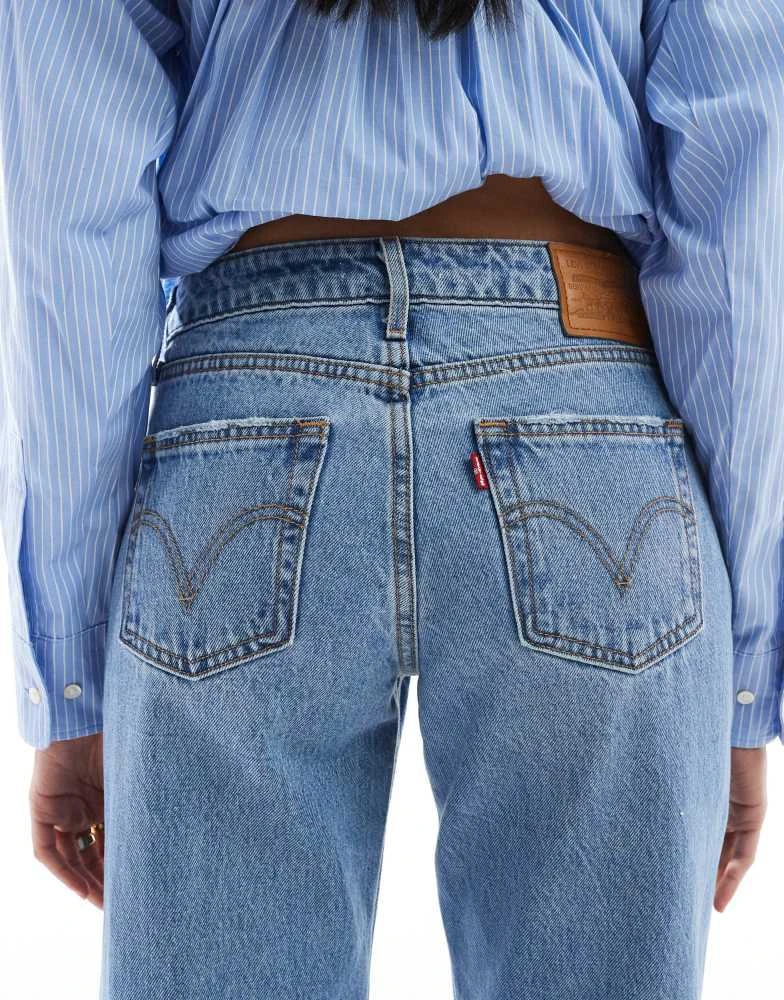 Levi's Levi's loose low waisted jeans in light blue 4