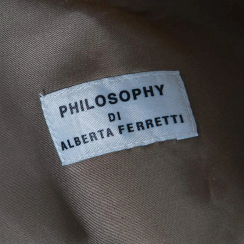 Philosophy di Alberta Ferretti Philosophy di Alberta Ferretti Olive Green Satin Blazer and Trouser Set M 6