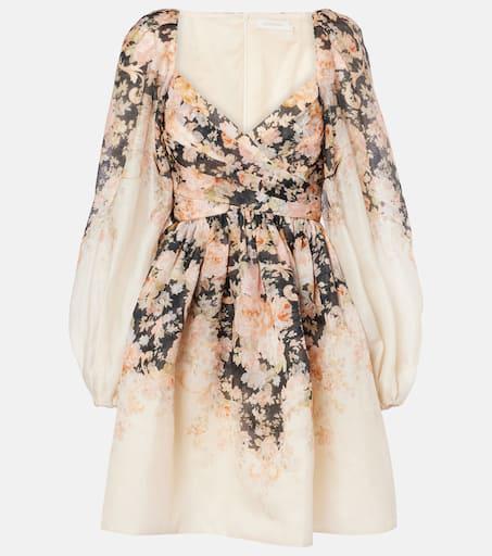 【Zimmermann】Illustration floral linen and silk minidress Zimmermann Illustration floral linen and silk minidress